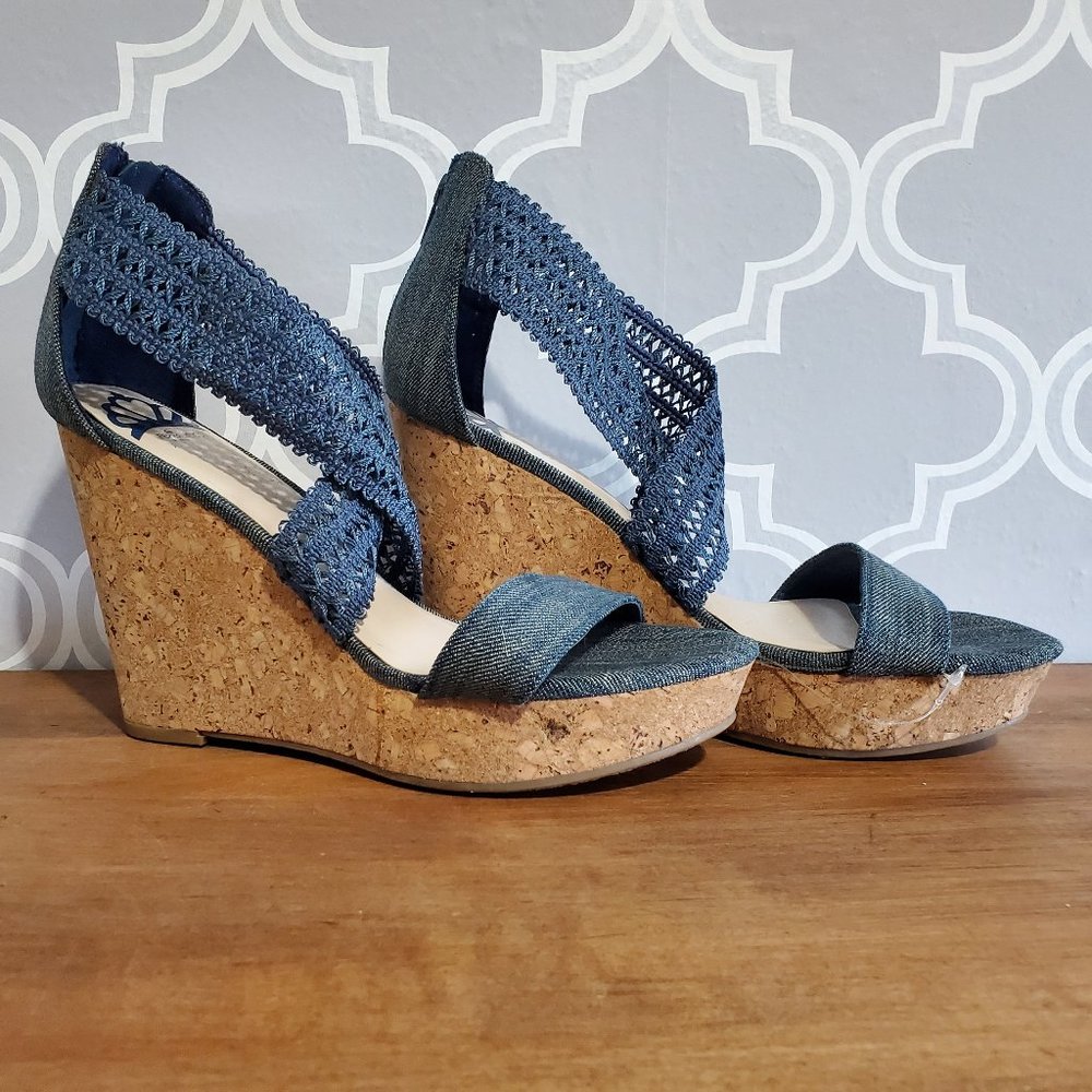 Fergalicious Denim Wedges